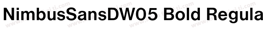 NimbusSansDW05 Bold Regular字体转换